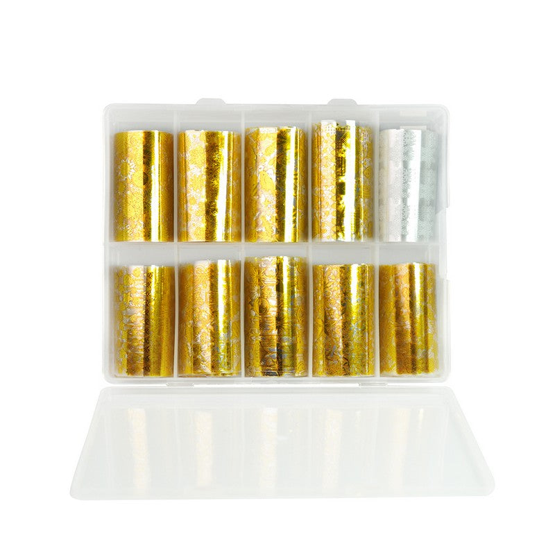 Nail Art Christmas Transfer Foil #10 - 10 Rolls